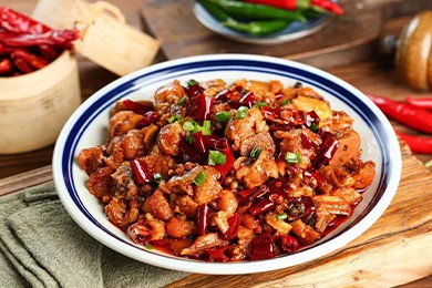 辣子鸡丁盖浇饭